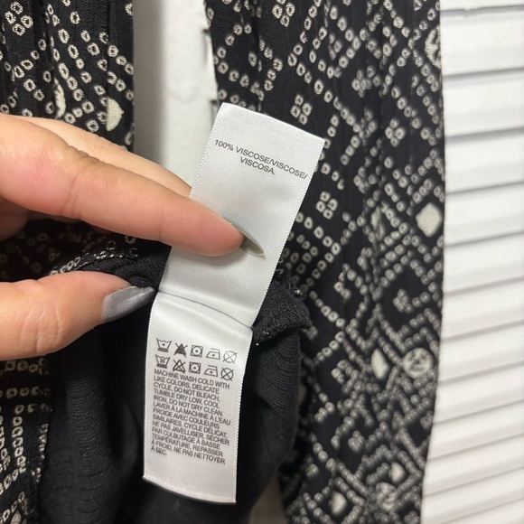 Lucky Brand Womens Small Multicolor Gauze Boho Print Long Sleeve Blouse Size S - Picture 6 of 7